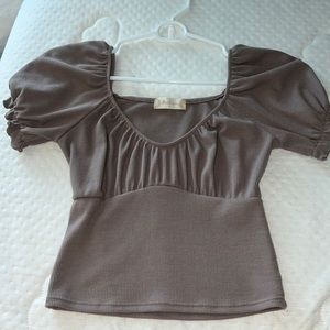 brown dress top